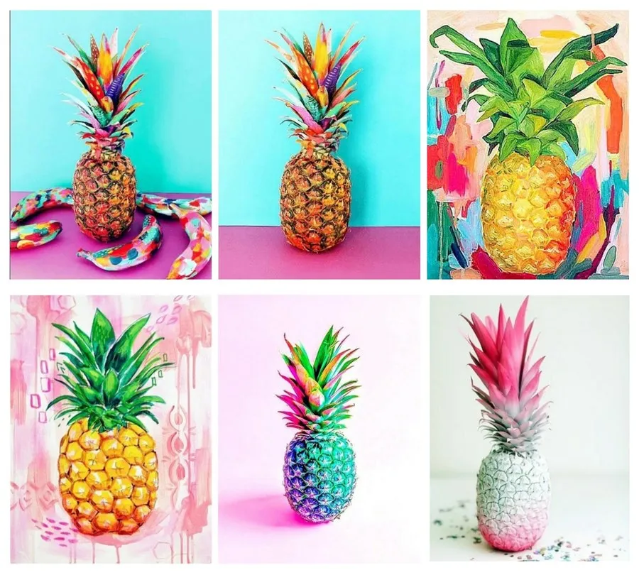 

5D DIY Diamond Painting Colorful pineapple Diamond Embroidery Fruit Cross Stitch Kit Diamond Home Decoration Picture Gift
