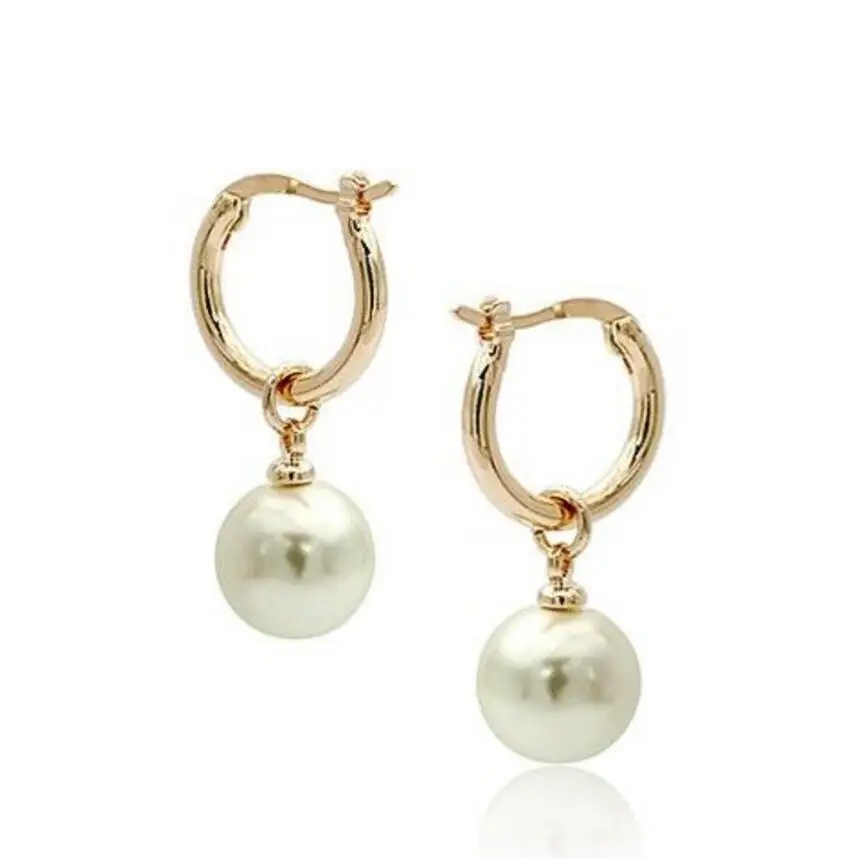 

14K/20 Solid Gold Marke perfect round AAAA+ 10-11MM South Sea WHITE Pearl Earring