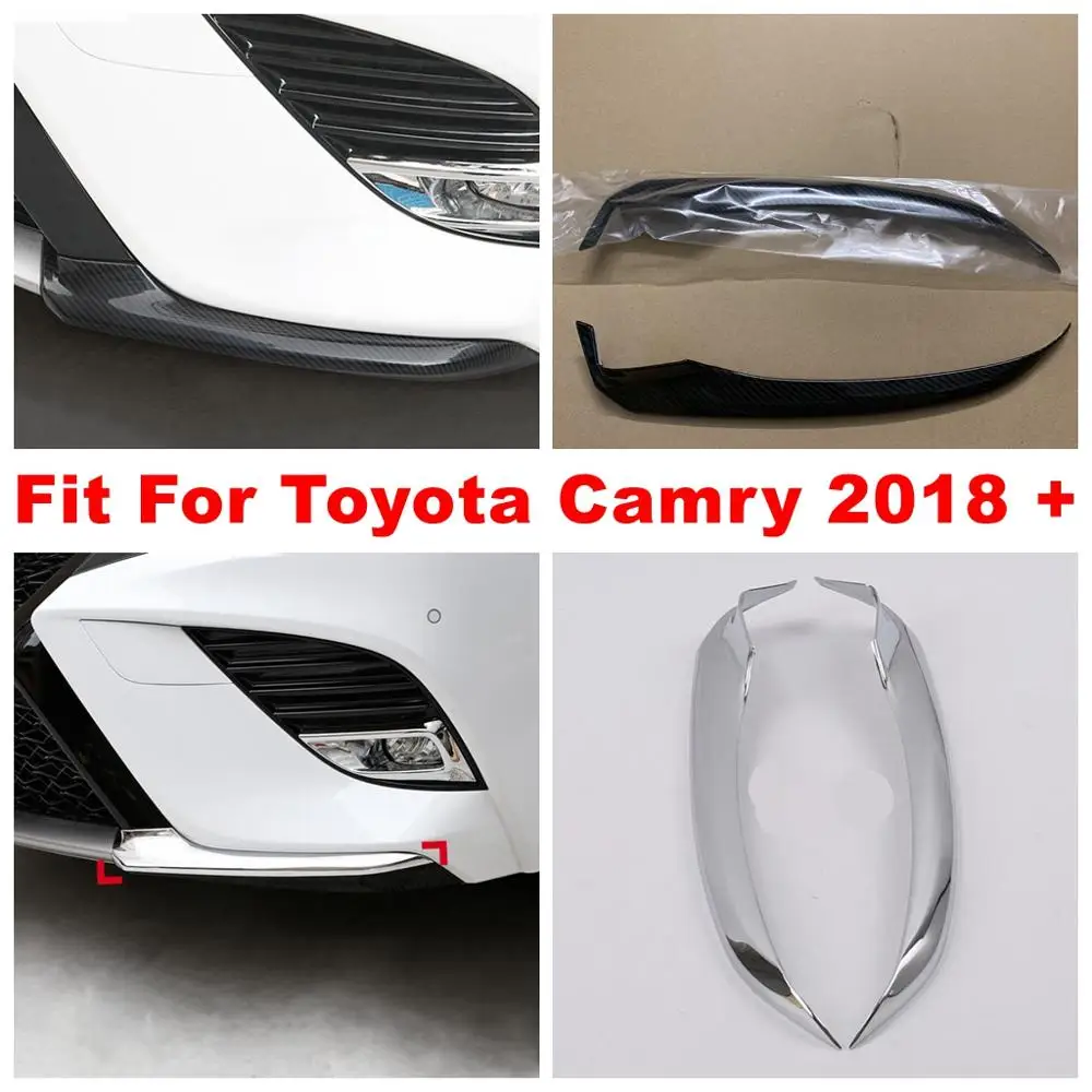 

Front Bumper Anti-rub Rubbing Edge Guard Scratch Lower Protection Corner Panel Cover Trim For Toyota Camry XV70 2018 - 2021
