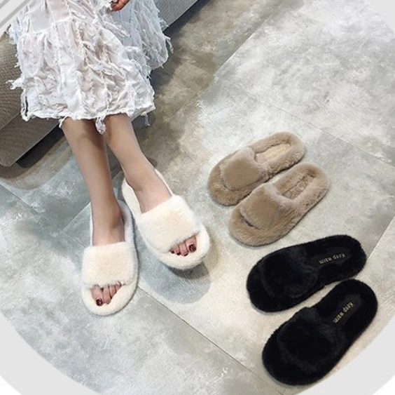 Zapatillas de mujer, mujer Zapatillas piel, chanclas con pelo y monedero, conjunto de sandalias para mujer, Klapki Damskie, de lujo para mujer|Zapatillas| - AliExpress