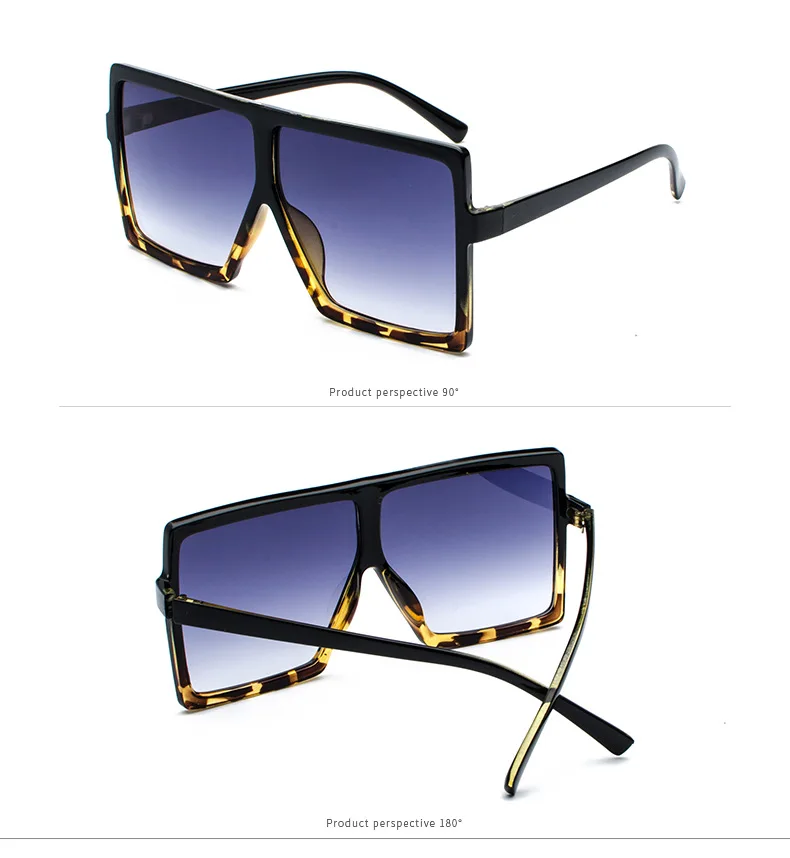 Большие квадратные женские солнцезащитные очки, яркие цвета, линзы, классические ретро очки для путешествий, UV400