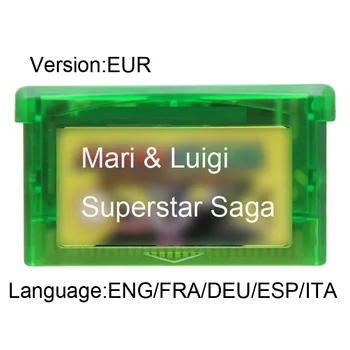 

Mari0 & Luigi Superstar Saga 32 Bit Video Game Cartridge Console Card EUR Version Spanish language