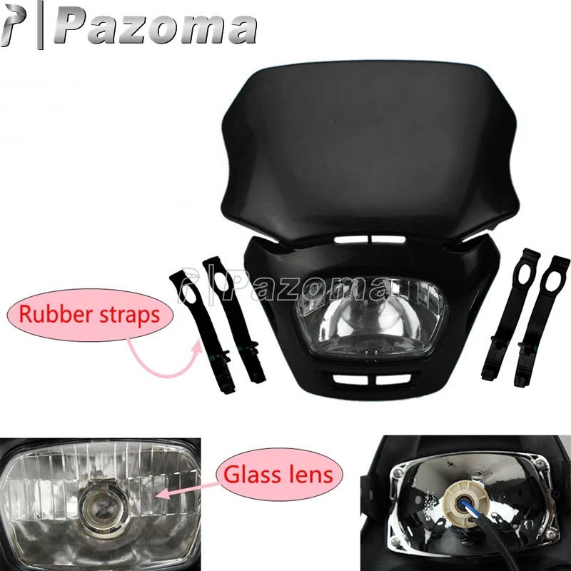 Новый мотоциклетный черный налобный фонарь PAZOMA Enduro Road легальный ДЛЯ CRF XR 230 250 50F 70F