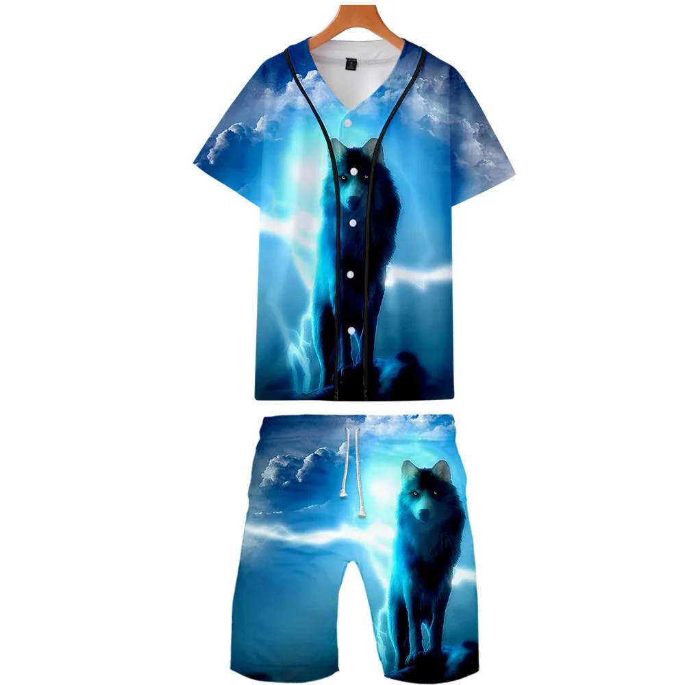 Galaxy wolf, комплект из двух предметов, куртки и шорты, Kpop, модная новинка, крутой принт, Galaxy wolf, бейсбольная куртка, набор для мужчин, уличная одежда