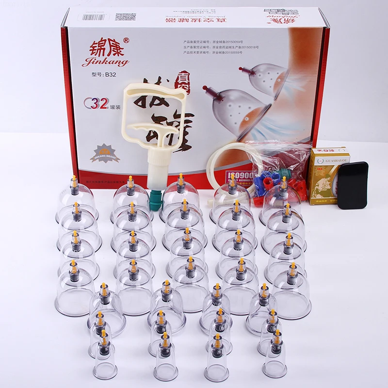 Vacuum Cupping body Massager ventosa Suction Cups jar Set plastic vacuum suction therapy cupping set cans for massage 5