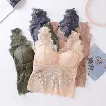 Сексуальные женские кружевные бюстгальтеры без косточек, женские прозрачные кружевные топы