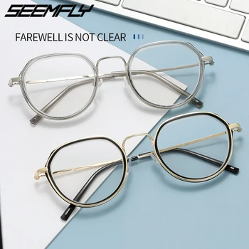 

Seemfly -1-1.5 -2 -2.5 -3 -3.5 Polygon Frame Finished Myopia Glasses Women Men Retro Student Shortsighted Eyeglasses Eyewear New