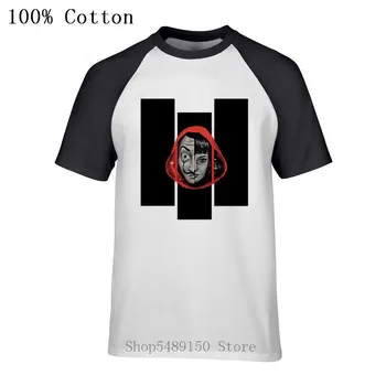 

Famous House of Paper Money Heist Clothes La Casa De Papel Hipster T Shirt Short Sleeve T-Shirt For Men Cotton Team Brand Tshirt