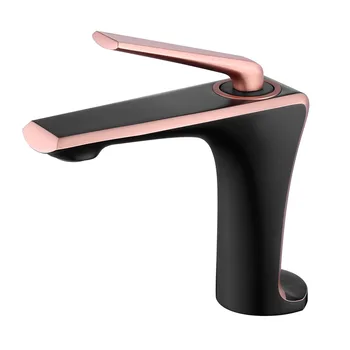 Black Rose Gold Basin Water Mixer