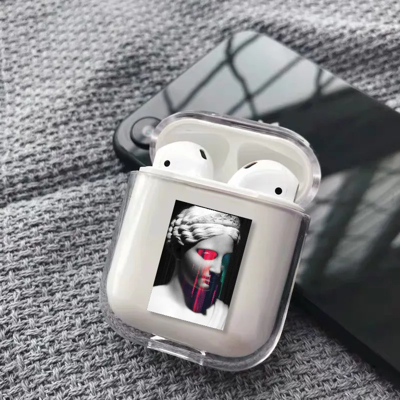 Чехол для наушников Ван Гог Мона Лиза для Apple iPhone, зарядная коробка для AirPods Pro, жесткий прозрачный защитный чехол, аксессуары - Цвет: 23