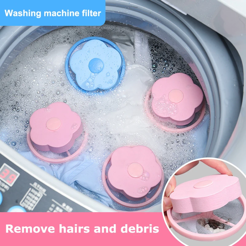 

Creative Flower Hair Removal Catcher Filter Mesh Pouch Cleaning Ball Bag Dirty Fiber Collector Wash Machine Filter Laundry Ball