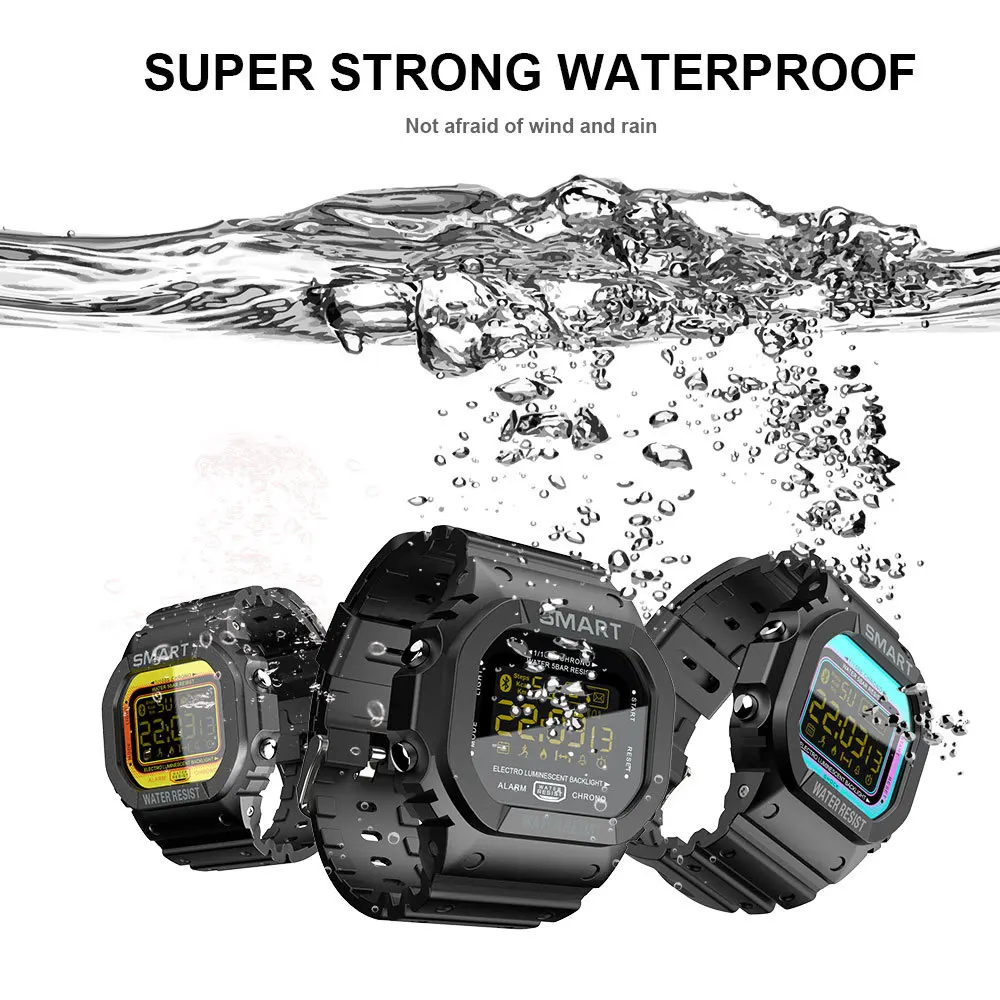 

Sport Smart watch men Bluetooth pedometer Waterproof SMS Reminder clock digital SmartWatch For ios Android Phone