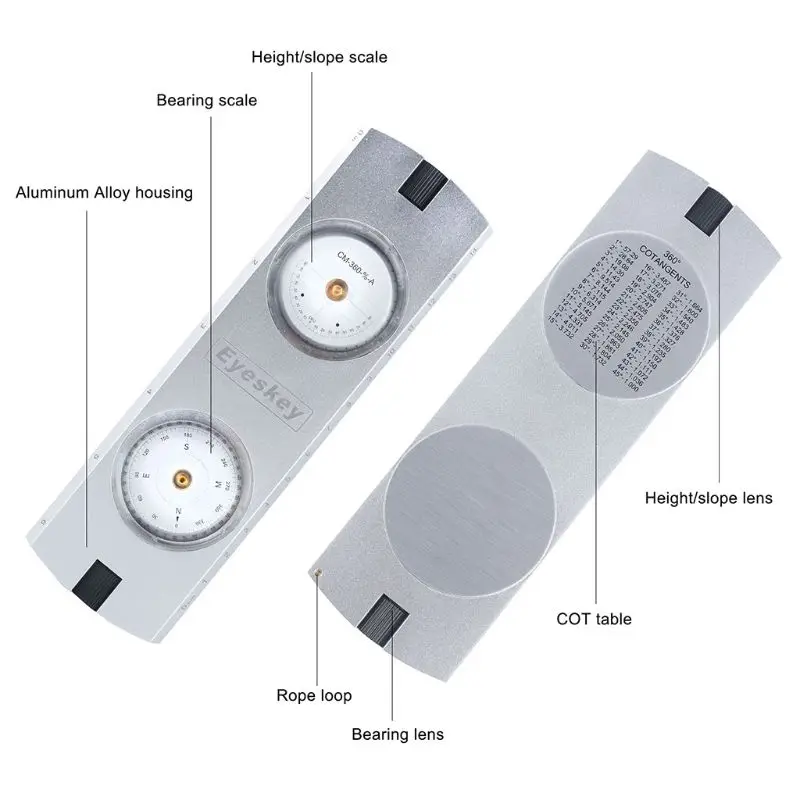 Профессиональный Водонепроницаемый Инклинометр клинометр компас 2-в-1 точность обследования с использованием спутников инструменты для наклона измерение высоты