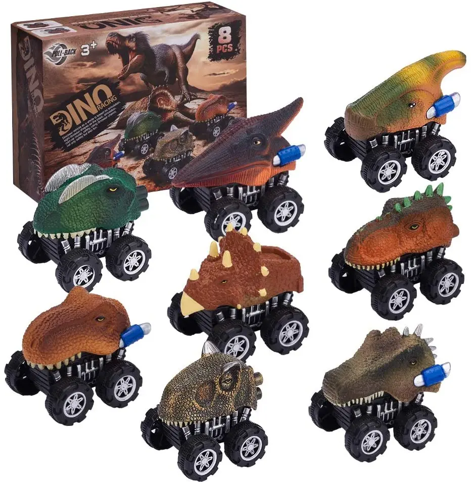 

Набор игрушечных динозавров для детей, 3-5,8 упаковок, игрушки динозавров для детей 5-7, автомобили для детей, подарки на день рождения для детей 3-7 лет, машина для мальчиков
