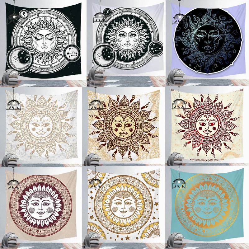 Sun God Art Tapestry Wall Hanging Polyester Mandala Pattern Blanket Apollo Boho Style Tapestry Home Decor Tapestry Aliexpress