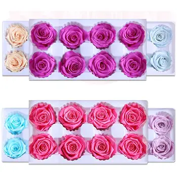 

1 Box High Quality Preserved Flowers Flower Immortal Rose 4CM Manual DIY Raw Materials Eternal Life Flower Valentine's Day Gift