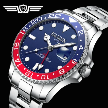 

HAIQIN TOP brand luxury watch mens watch automatic watches for men mechanical wristwatch men waterproof Sport elojes para hombre