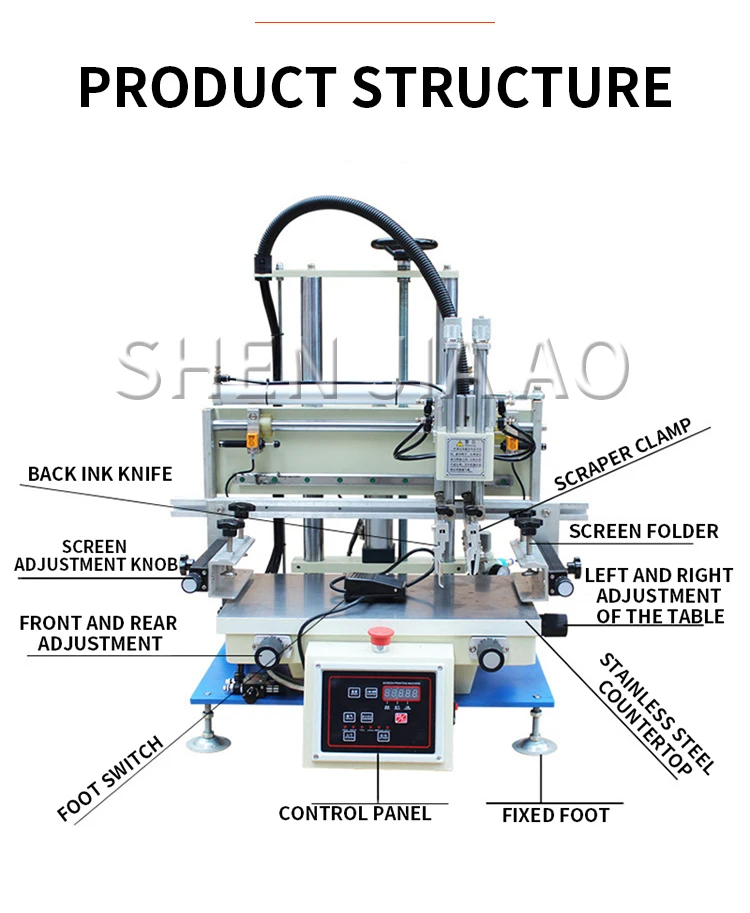 YS3050Y Semi-Automatic Screen Printing Machine Desktop Desktop Small Pneumatic S