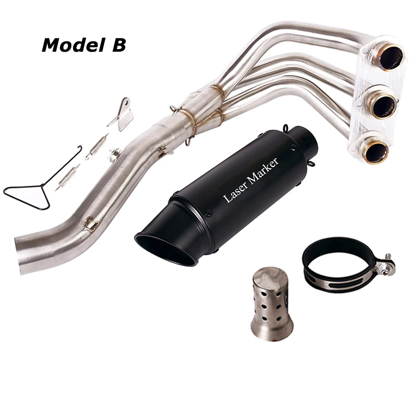 For Yamaha MT09 Tracer 900 Motorcycle Exhaust Muffler Tail Tips Front Header Link Pipe Modified Full System - Image 3