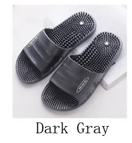 Г. Новые массажные тапочки с магнитным эффектом для ног для мужчин и женщин, акупунктурные тапочки для педикюра домашние Нескользящие Тапочки для ванной - Цвет: Темно-серый
