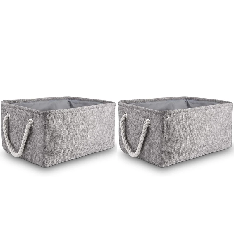 Fabric Storage Baskets for Shelves Collapsible Organizer Bin with Handle Towels Toys Clothes Kids Room Nursery | Дом и сад