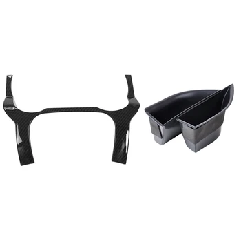 

1x ABS Sticker Front Dashboard Edge Cover for Land Rover Evoque 2012-2017 & 2X Car Front Door Armrest Storage Box