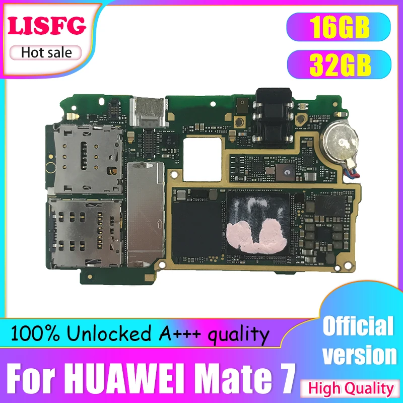 100% разблокированная Логическая плата для HUAWEI Mate 7 материнская с чипами высокое