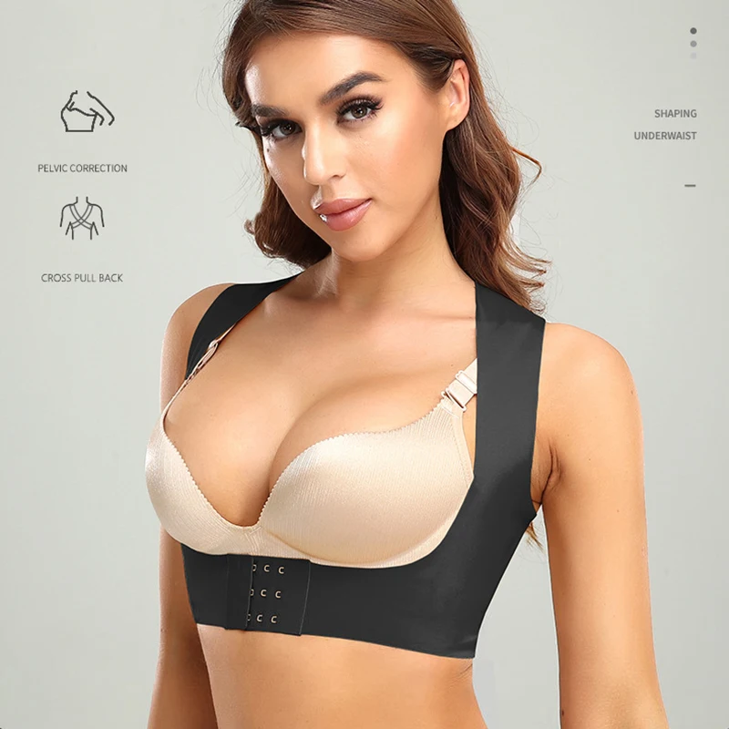 Posture Corrector Back Support Belt Shoulder Brace Chest Lift Body Shaper X-shaped Hunchback Correction Straight Health Care
