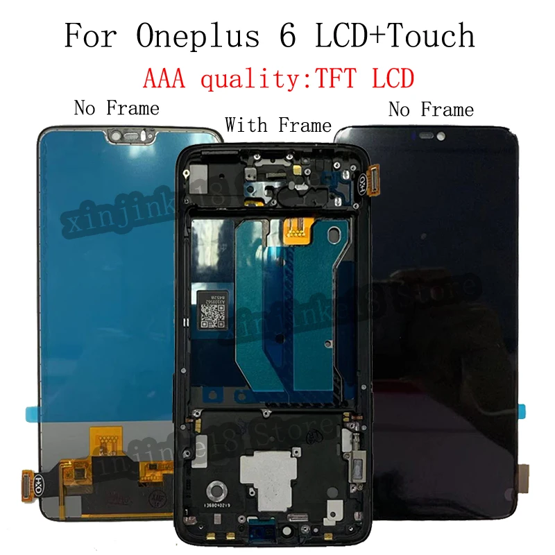 6,2" TFT lcd для oneplus 6 lcd дисплей+ кодирующий преобразователь сенсорного экрана в сборе Сменный стеклянный экран для oneplus 6 1+ 6 lcd ремонтный комплект