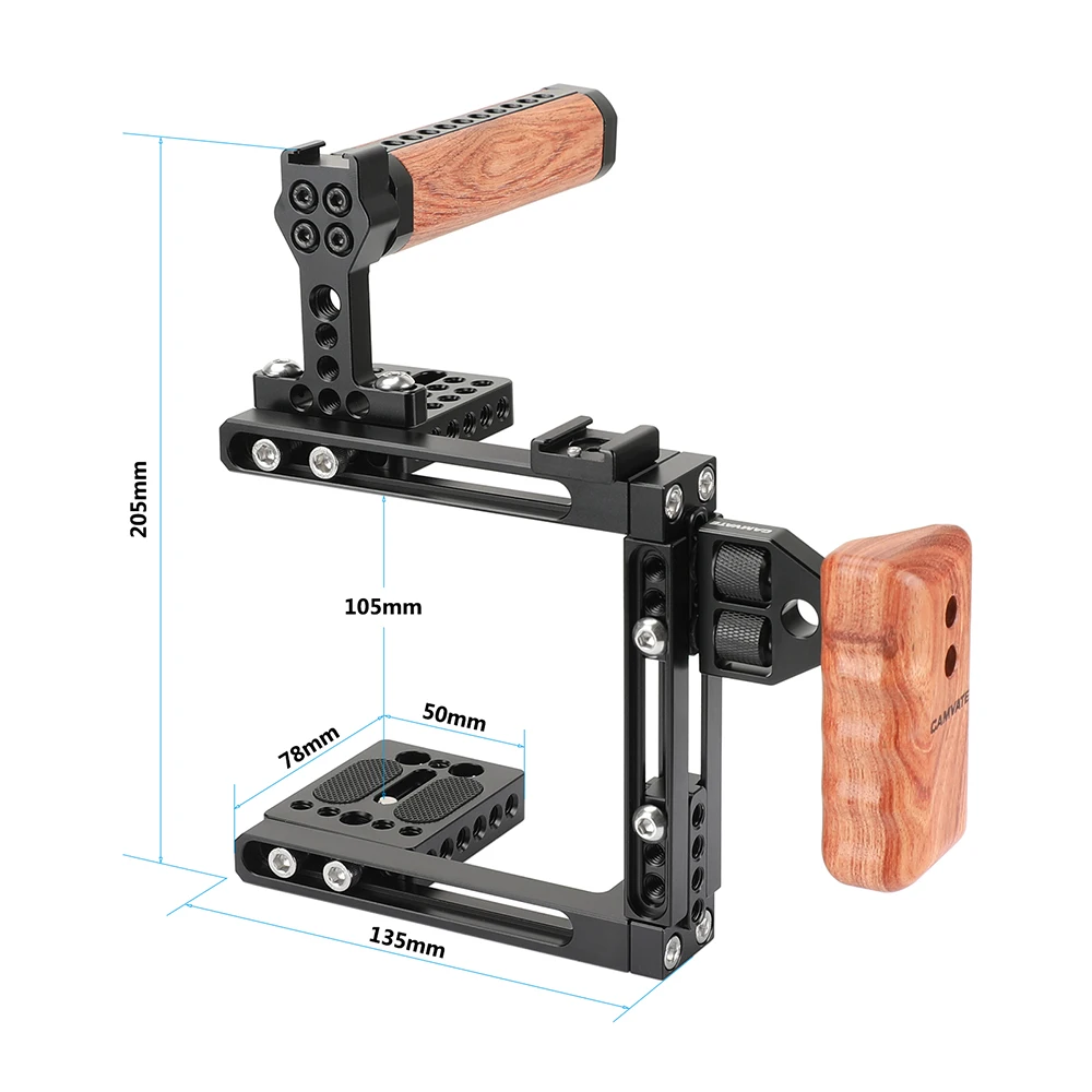 Camvate Camera Cage Rig For Canon 70d/80d/90d/5d Mark Ii/5d Mark 