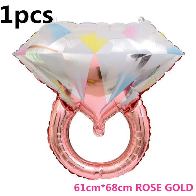 1 Набор, розовое золото, свадебное кольцо для невесты, воздушный шар, свадебный душ, фольгированный шар для девичника, вечерние украшения - Цвет: 8