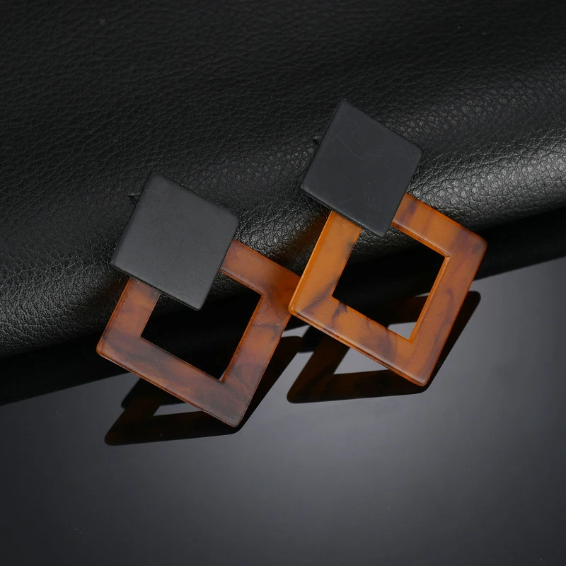 

2019 Statement EarringsAcrylic Earrings for Women Resin Geometric Drop Dangle Earrings Bohemian Jewelry