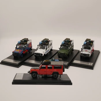 

Master 1:64 Defender 110 with Luggage Diecast model alloy simulation toy car Adventure Edition