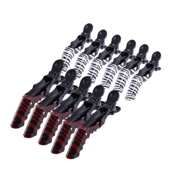 

10pcs Salon Clips Safe Chic Eye-catching Long Mouth Clip Hairdressing Clips for Daily Use Home Barber Shop