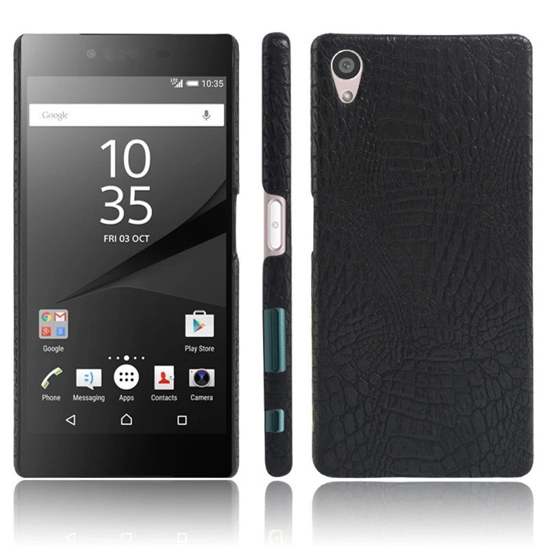 Funda para Sony Xperia Z5 funda para Sony Z5 funda para teléfono de piel de cocodrilo duro para Sony Xperia e6653 E6603 caso 5,2"|Fundas antigolpes para - AliExpress