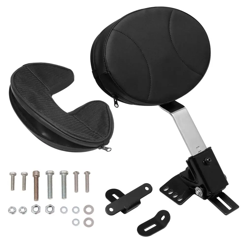 Motorcycle Adjustable New Plug In Driver Rider Seat Backrest Kit For