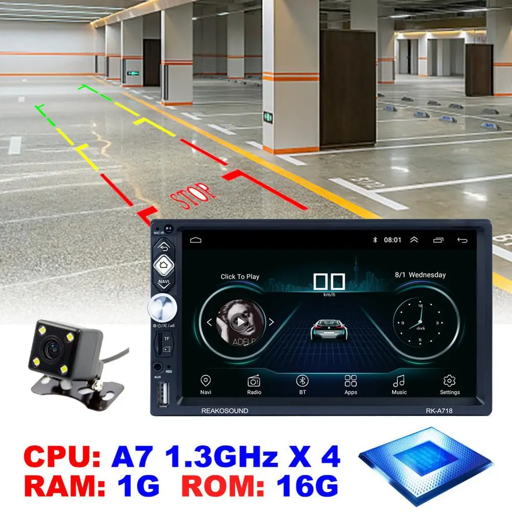 Android 8,1 автомобильный mp5 gps плеер+ phonelink++ Bluetooth+ Функция FM+ wifi