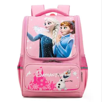 

New Kids elsa School Bags for Girls Primary School Backpack Child Nylon Waterproof Children Schoolbag Printing Princess Bookbags