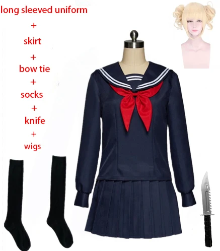 H My Hero Academy Boku no Hero Academy химико Тога JK Униформа юбки свитер толстовки кардиган костюмы для косплея - Цвет: H