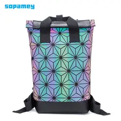 Новая сумка Bao рюкзаки женский геометрический большой повседневный рюкзак с алмазной решеткой школьная сумка для девочки-подростка Mochila