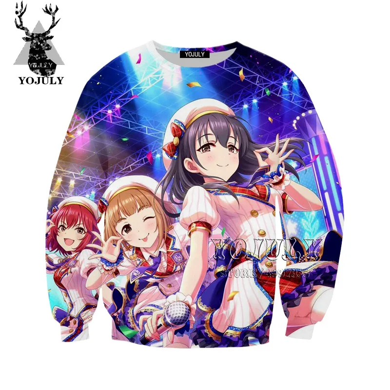 5 YOJULY Idol Master/Детская толстовка Золушки для девочек с объемным рисунком; модная детская одежда для мальчиков и девочек-подростков; топы с длинными рукавами; SW111 - Цвет: 5