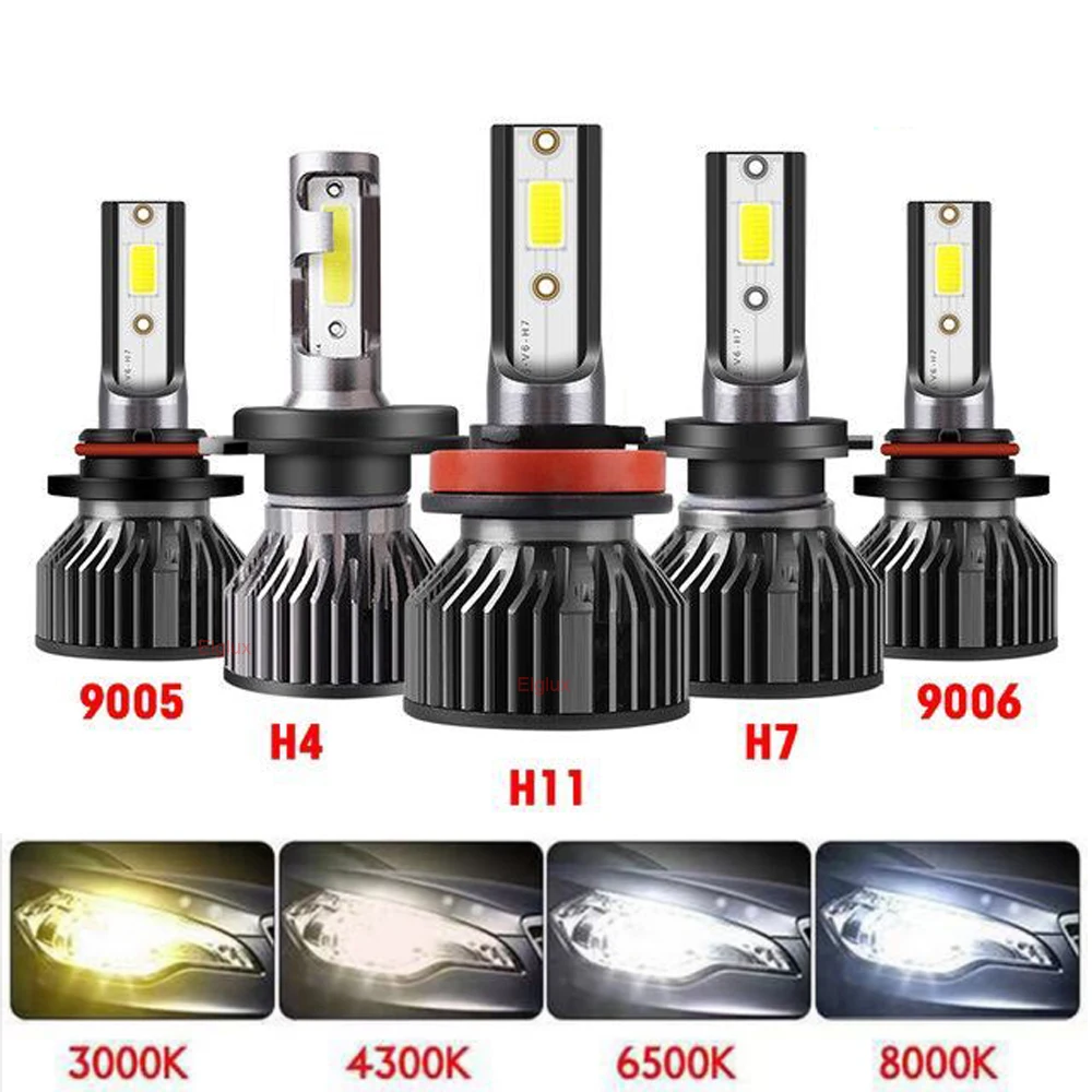 Muxall H7 светильник лампы H4 светодиодные фары 12 В HB2 9005 9006 HB4 HB3 H11 Противотуманные 9012
