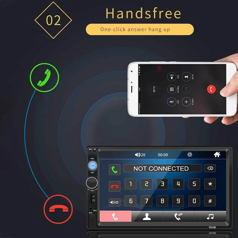 Для Android для Apple Интернет Hd 7 дюймов Mp4 карта машина автомобиль Mp5 плеер беспроводной Вызов Реверсивный вечерние управление