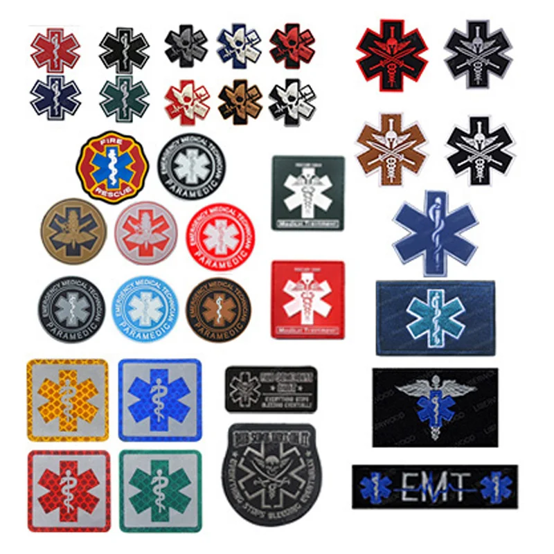 Soins Bleu brod/ée Airsoft Paintball Patch
