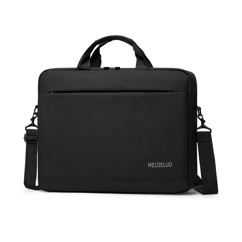 black Деловые портфели, мужские сумки на плечо, новые деловые портфели, сумка для ноутбука, ткань Оксфорд, многофункциональные водонепроницаемые сумки - Цвет: black