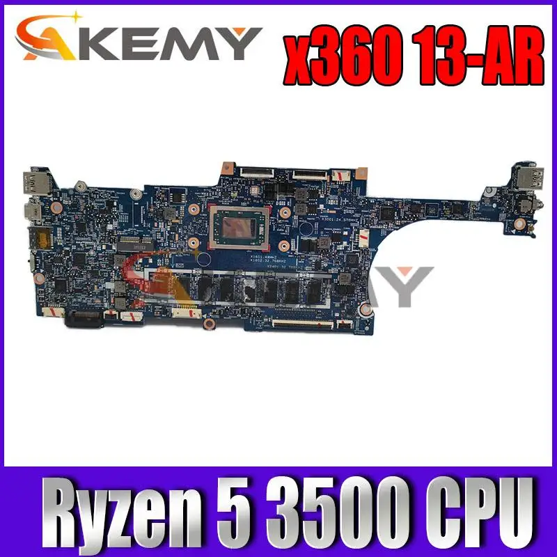 100% рабочая материнская плата hp x360 13-AR 18740-1 448.0GA08.0011 с процессором Ryzen 5 3500