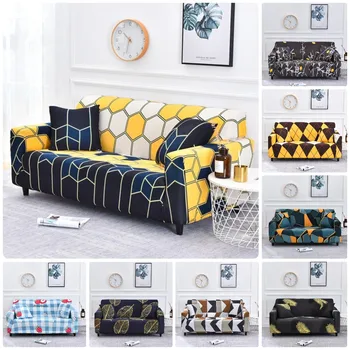 

Sofa Cover Stretch All-inclusive L Shaped Chaise Longue Sofa Slipcover Elastic Sofa Towel 1/2/3/4-seat Modern Couch Cover