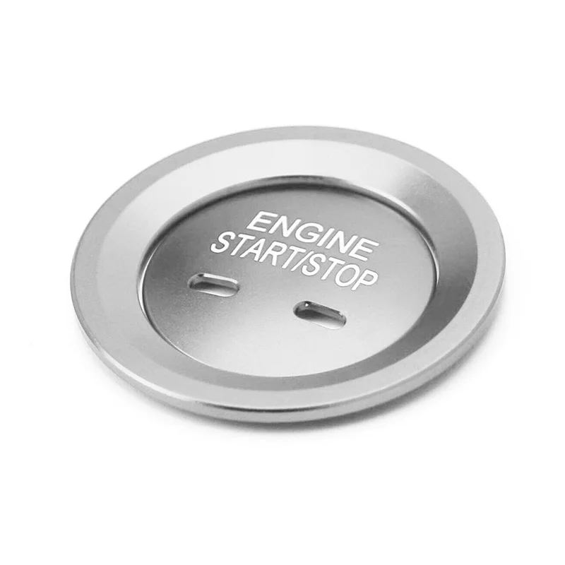 

Silver Engine Start Stop Button Cover Keyless Stickers For Equinox Cruze Malibu