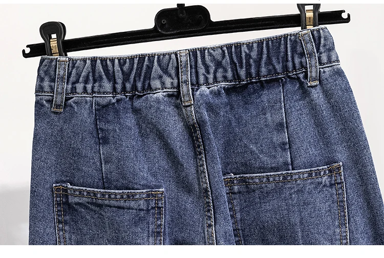 4xl Большие размеры для женщин в винтажном стиле; узкие; черные дамские высокие талией джинсы Mujer femme feminino джинсовые брюки женские K0278