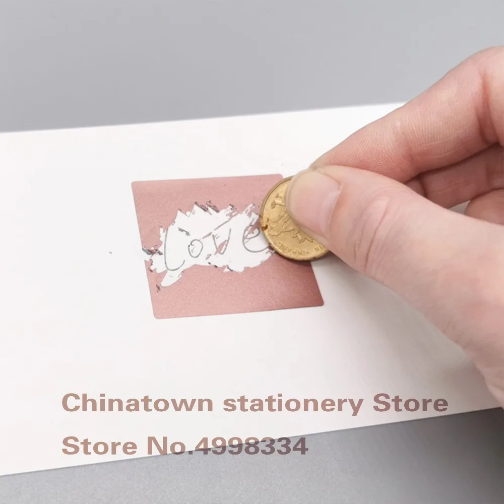 40正方形玫瑰金刮开3